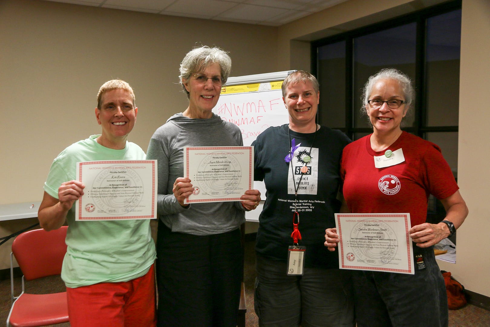 instructors holding certificates